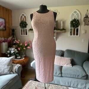 Elegant Pink Lace Ivanka Trump Dress